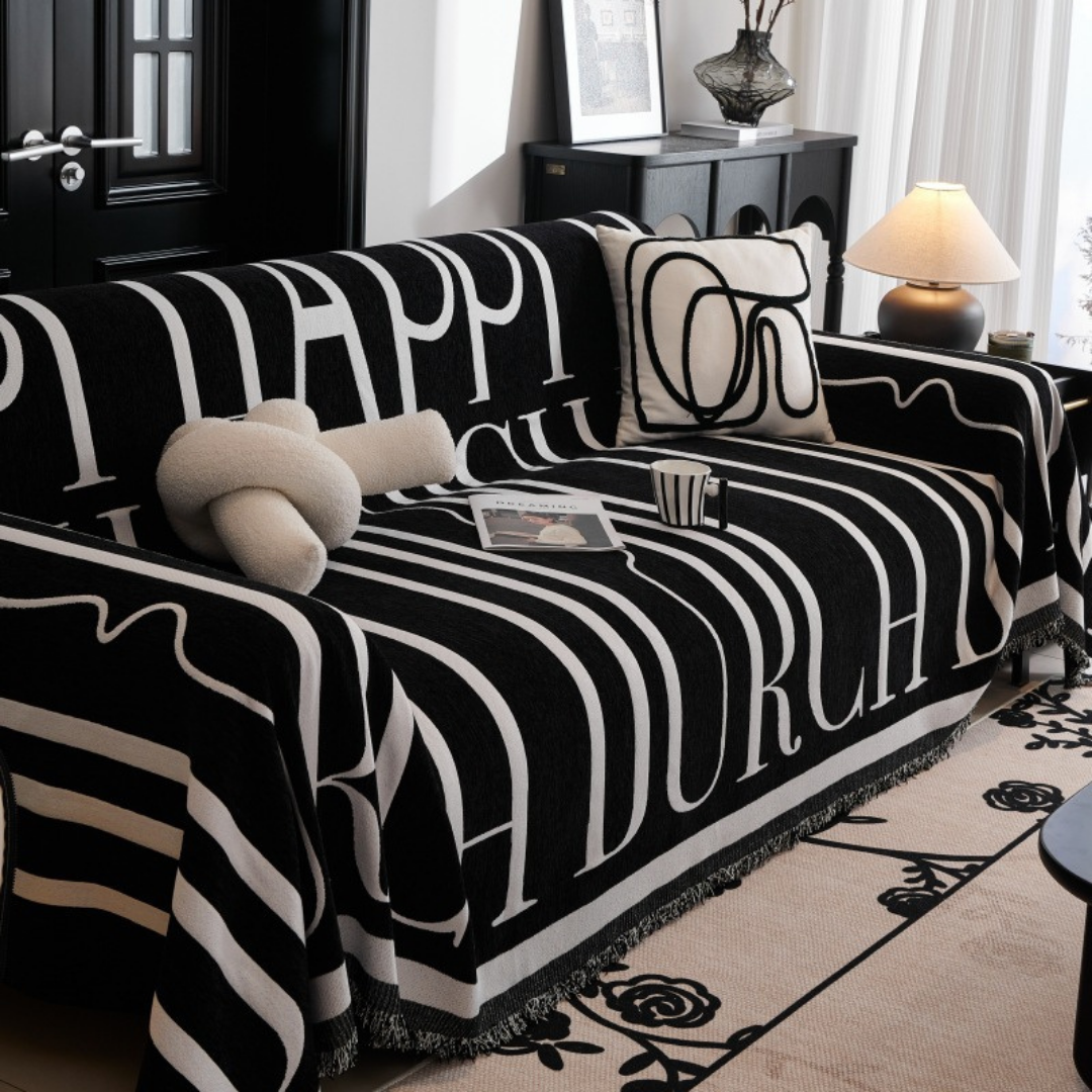 Chenille Fabric Luxury Reversible Throw Sofa Cover