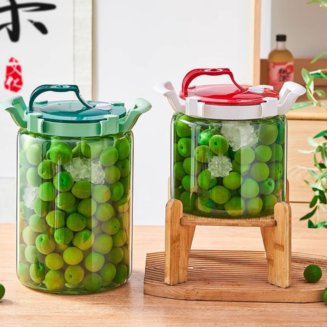 HOMERO Multi-Purpose Airtight Crystal Clear Thick Wall Design Storage Jar