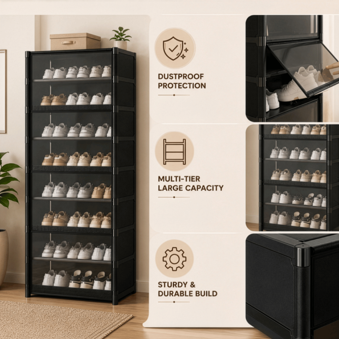 Multipurpose Dustproof Transparent Shoe Cabinet Organizer
