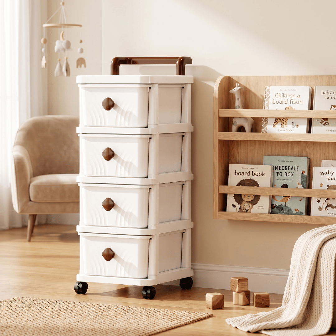 Minimalist Multipurpose Modular Storage Cabinet Drawer Organizer Home Bedroom Office Wardrobe White Transparent