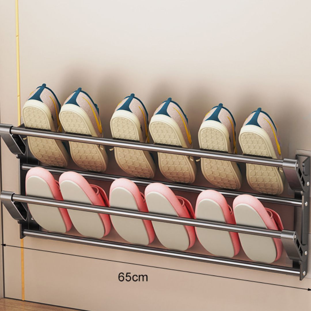 Multipurpose Wall Mount Foldable Shoe Organizer