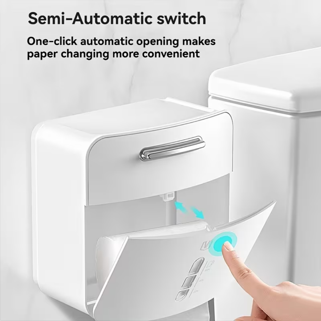Wall Mounted Waterproof Toilet Tissue Storage Organizer Box
