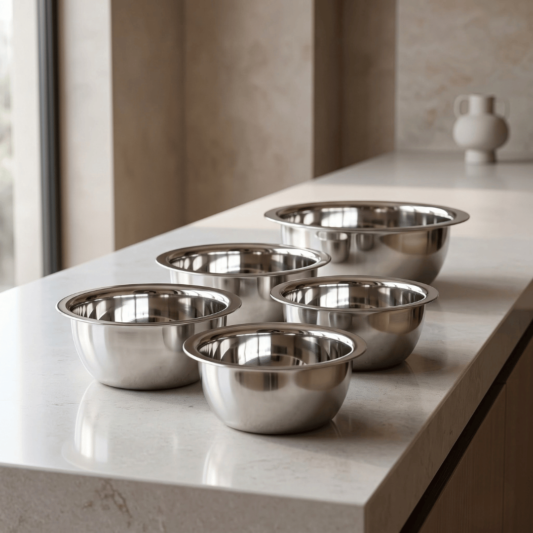 Multipurpose Stainless Steel Thick Bottom Handi (Set of 5)