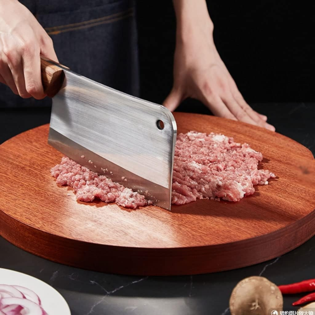 Homero Premium Ebony Wood Dual-Side Round Cutting Board 33x33x2.9cm