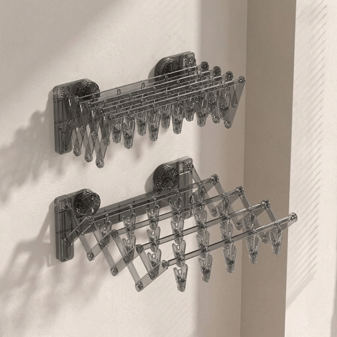 Homero Foldable Sock Drying Rack with Suction Cup Space Saving Design