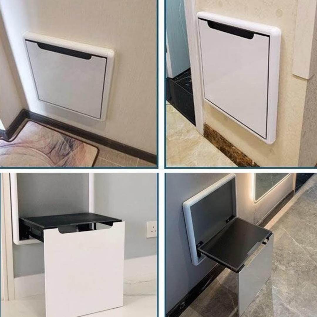 HOMERO Aluminum Wall Mounted Space Saving Folding Stool