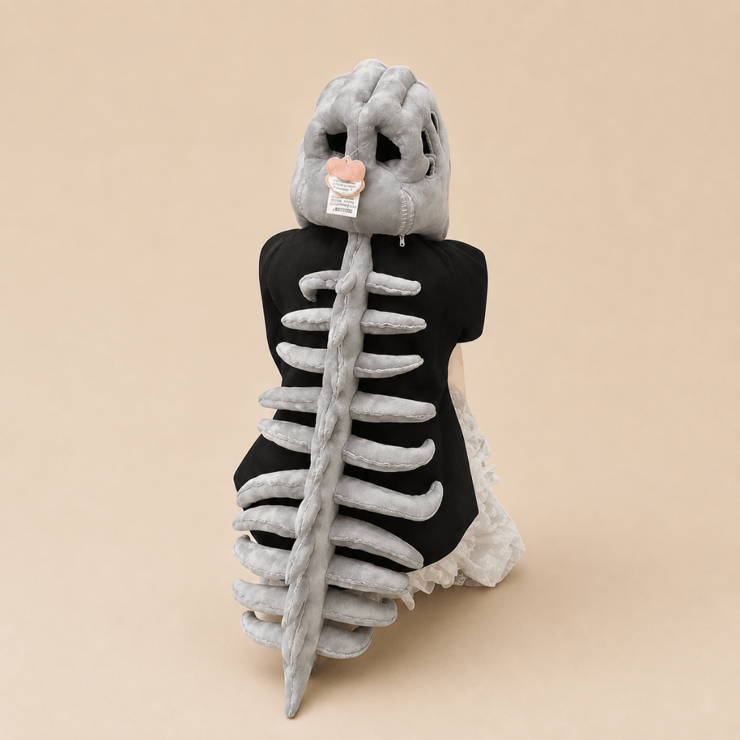 HOMERO Realistic Dinosaur Skeleton Costume with Skull Headpiece