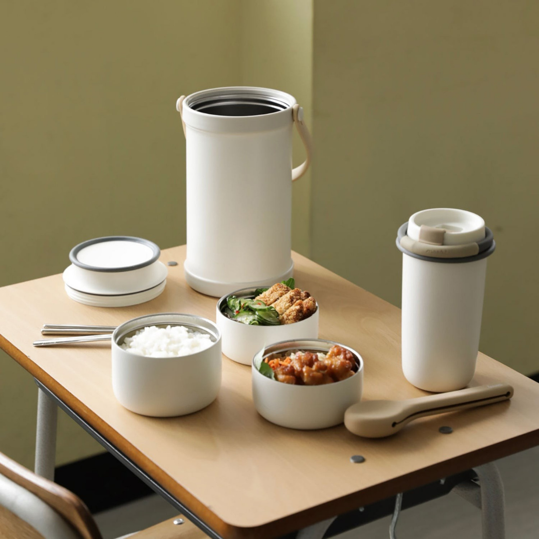 HOMERO 4-Piece Stainless Steel Thermal Lunch Jar Set - 1.8L