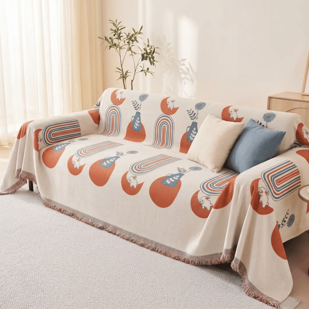 Premium Decorative Living Room Throw Blanket Chenille Sofa Cover