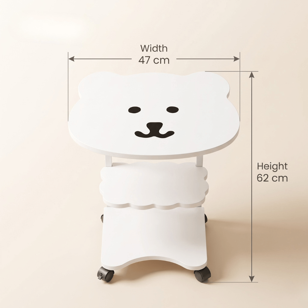 2 Tier Panda Design Multiuse Table with Wheels
