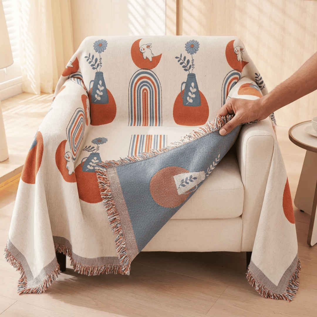 Premium Decorative Living Room Throw Blanket Chenille Sofa Cover