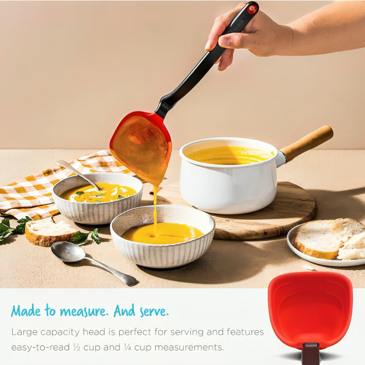 HOMERO Premium Fold-Flat Silicone Cooking Ladle