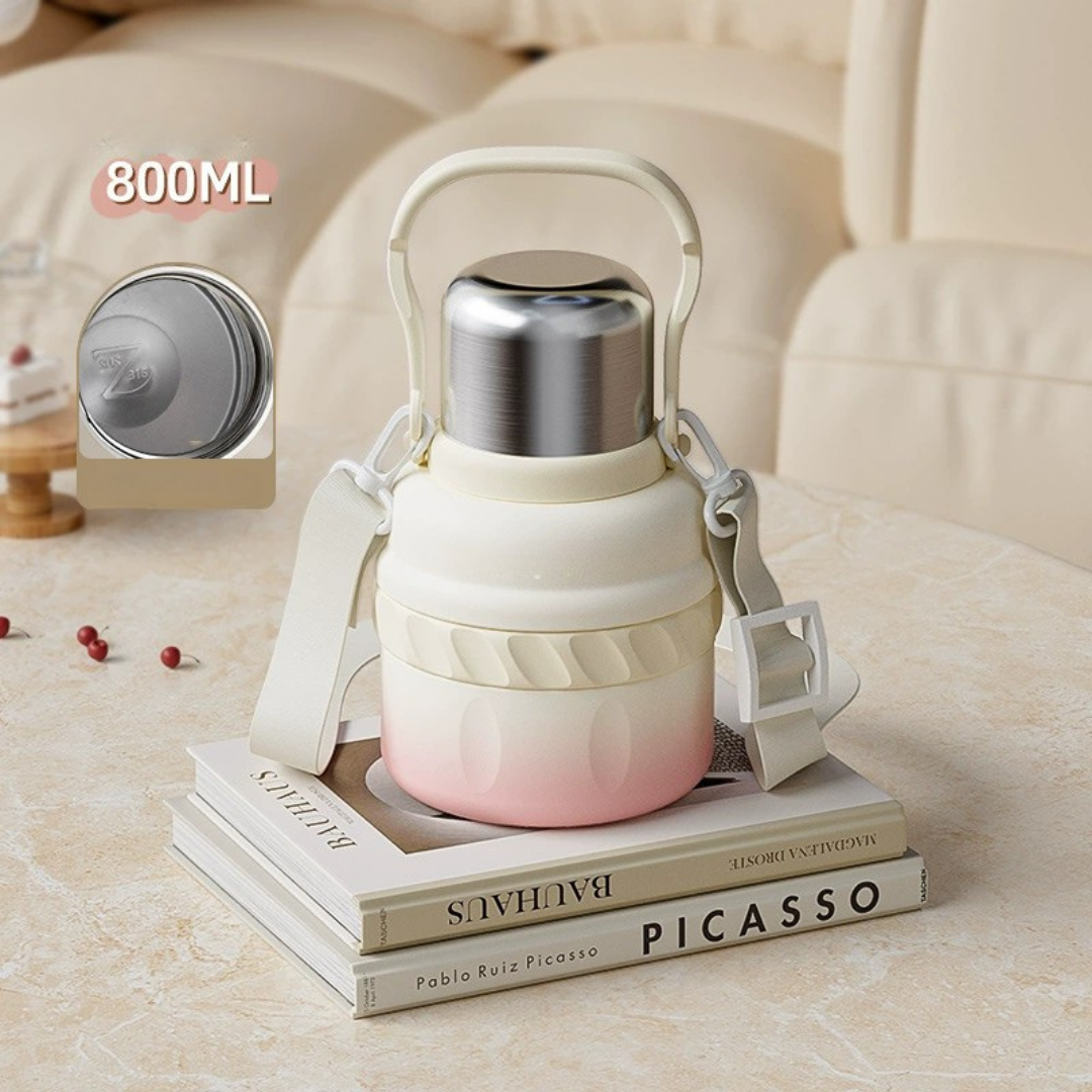 HOMERO Artistic Stainless Steel Double Layer Thermos Cup