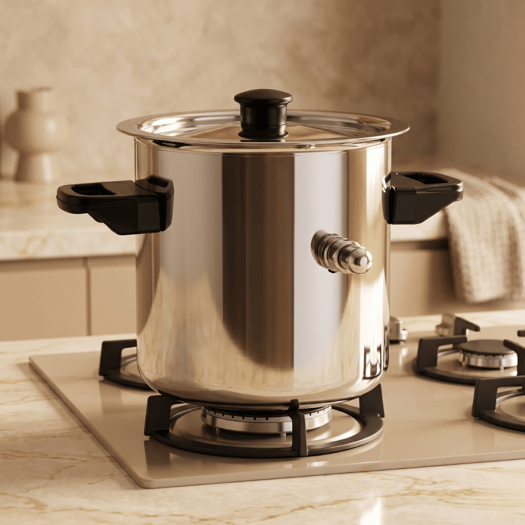 Stainless Steel Whistle Alert Spill Proof Milk Boiler