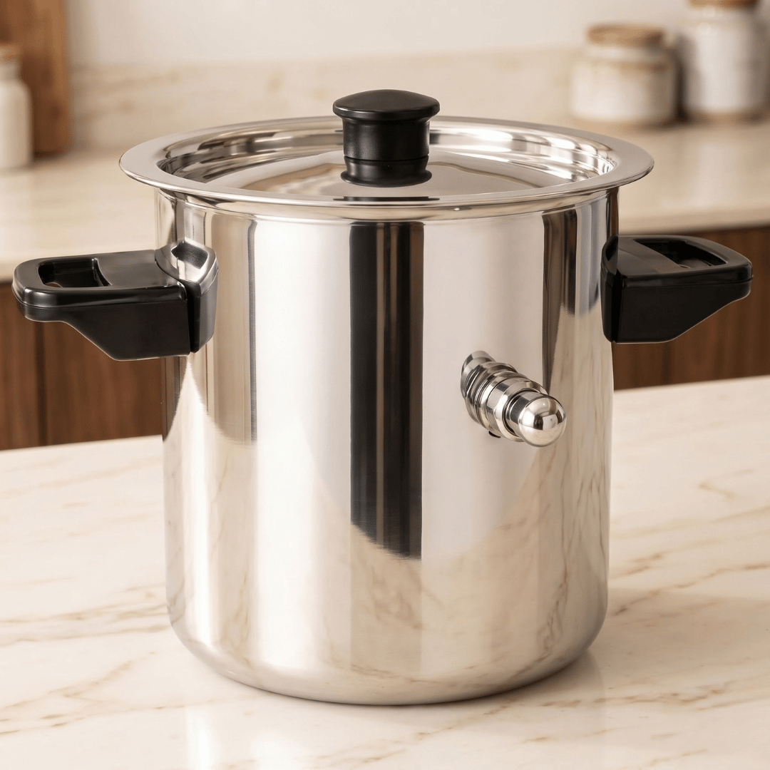 Stainless Steel Whistle Alert Spill Proof Milk Boiler
