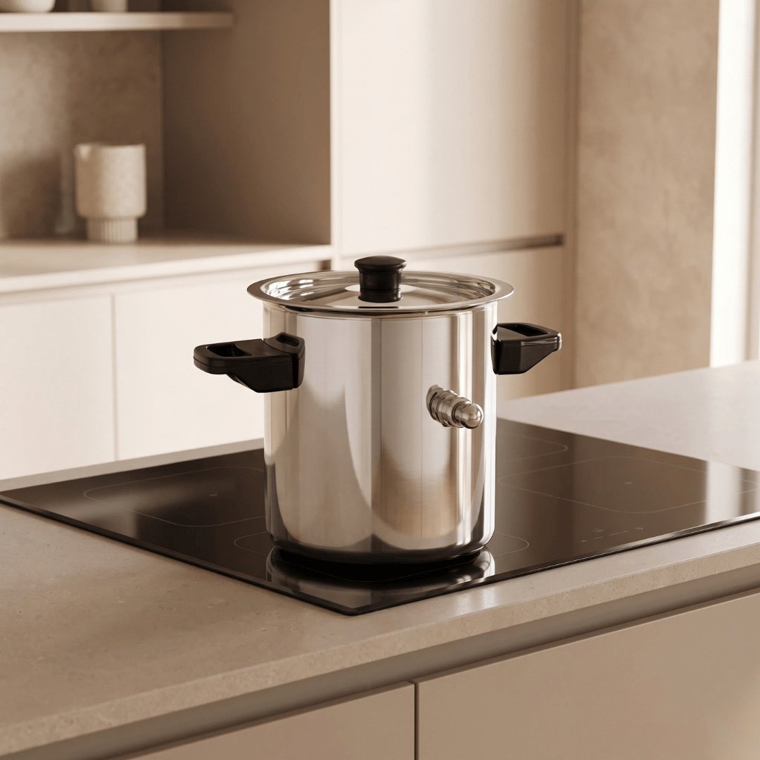 Stainless Steel Whistle Alert Spill Proof Milk Boiler