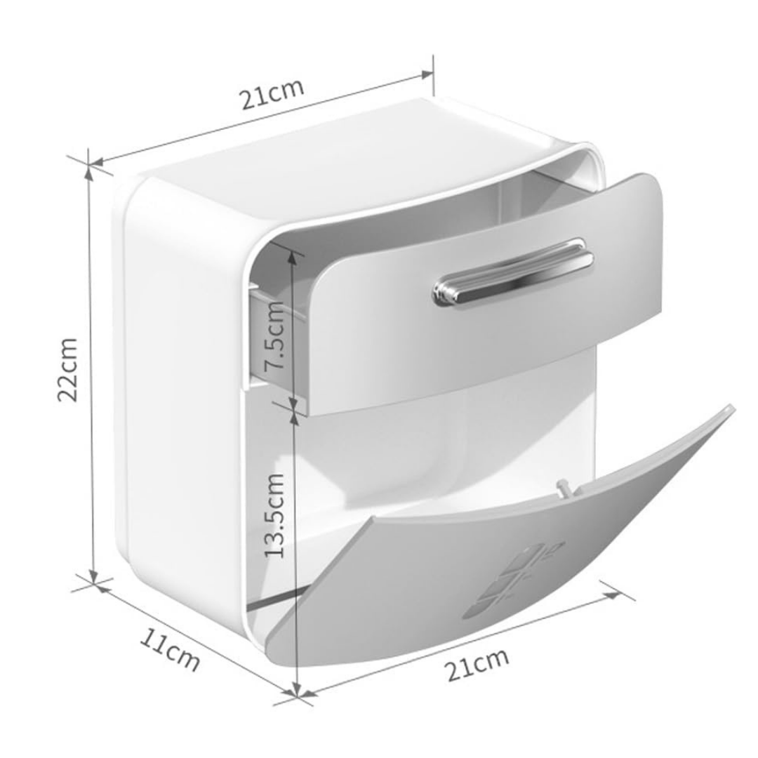 Wall Mounted Waterproof Toilet Tissue Storage Organizer Box