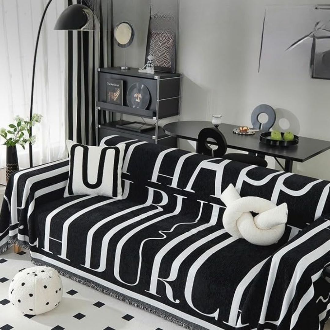 Chenille Fabric Luxury Reversible Throw Sofa Cover