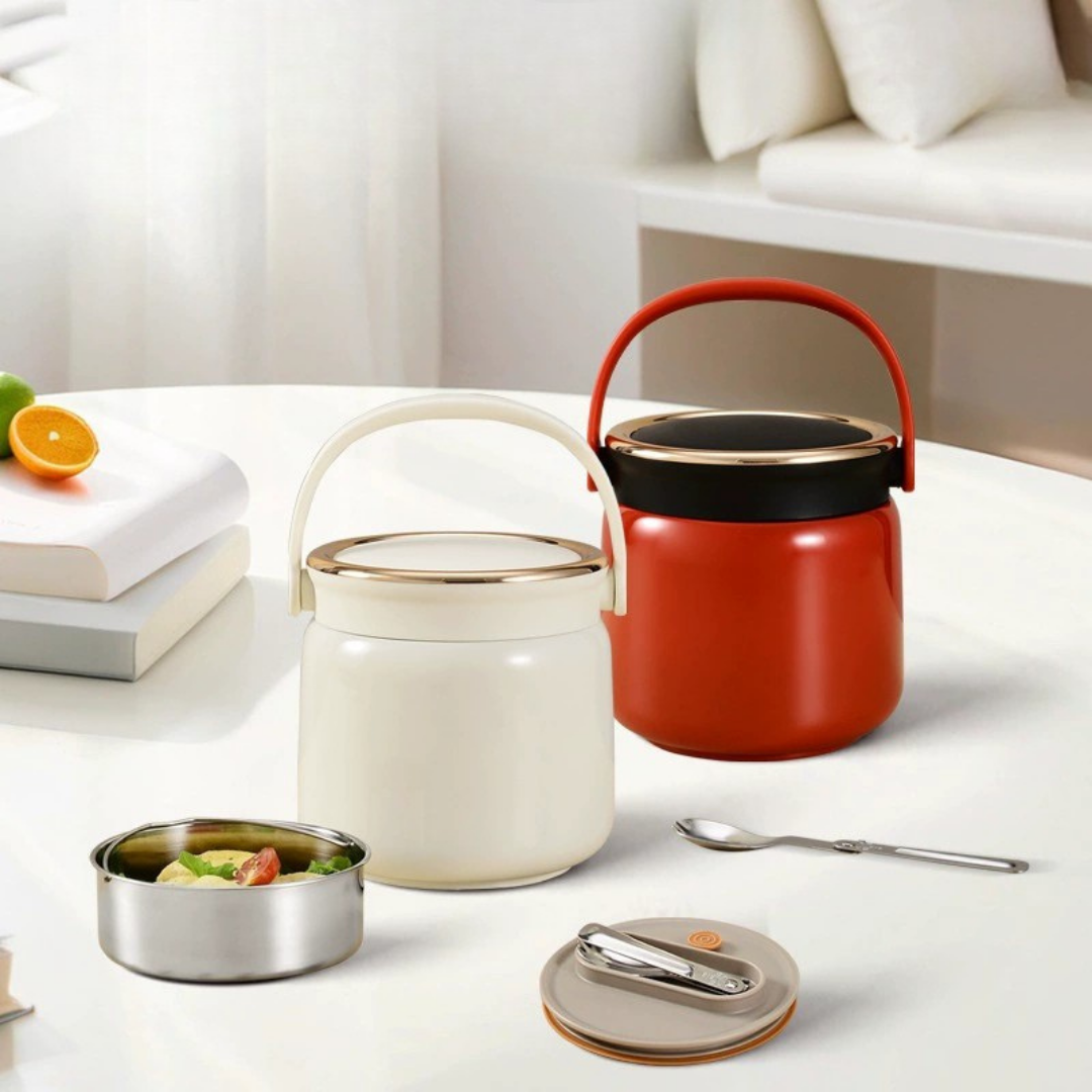 HOMERO Premium Insulated 6-Layer Stainless Steel Lunch Box - 1.2L Design