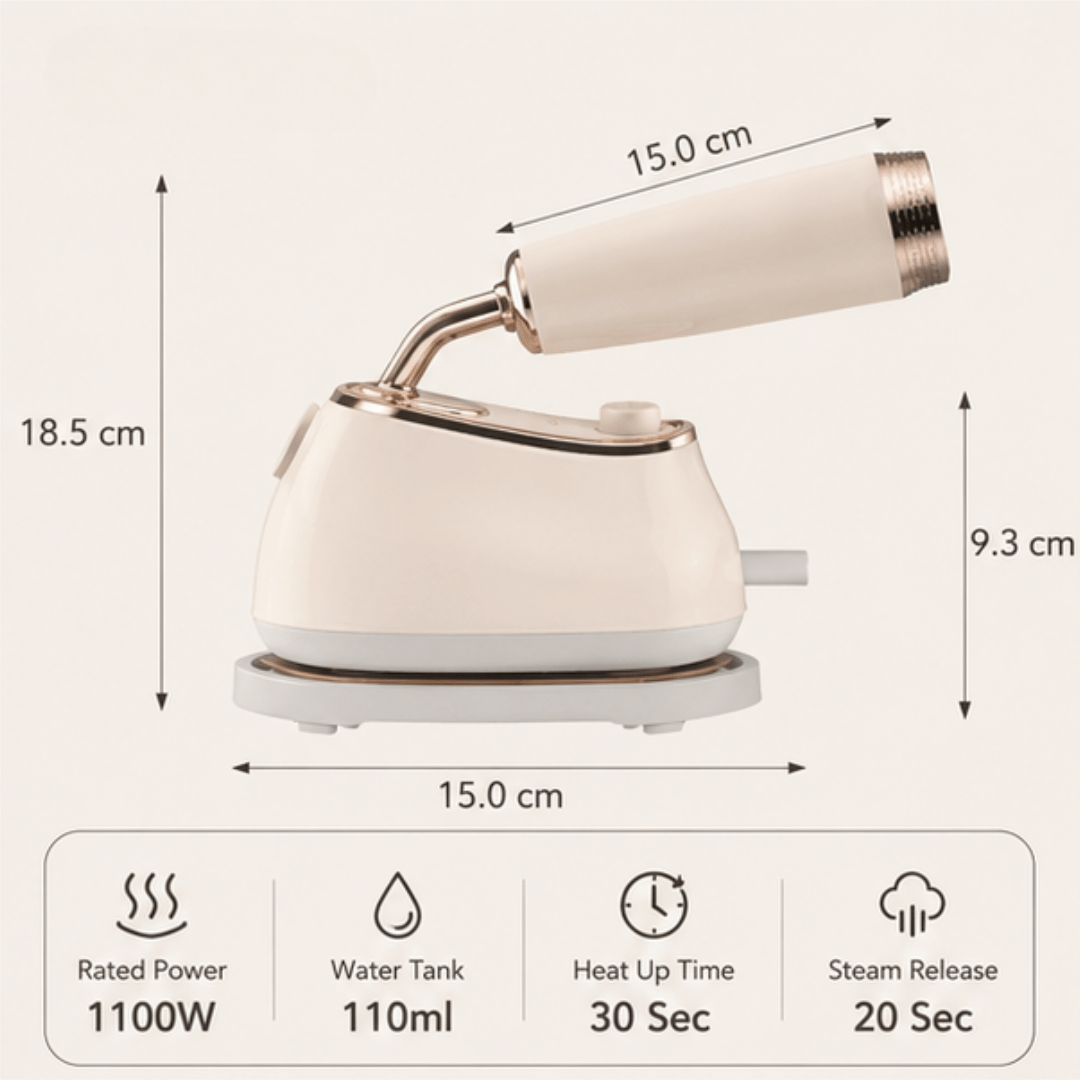 Compact Garment Steamer Powerful 1100W Ceramic Iron