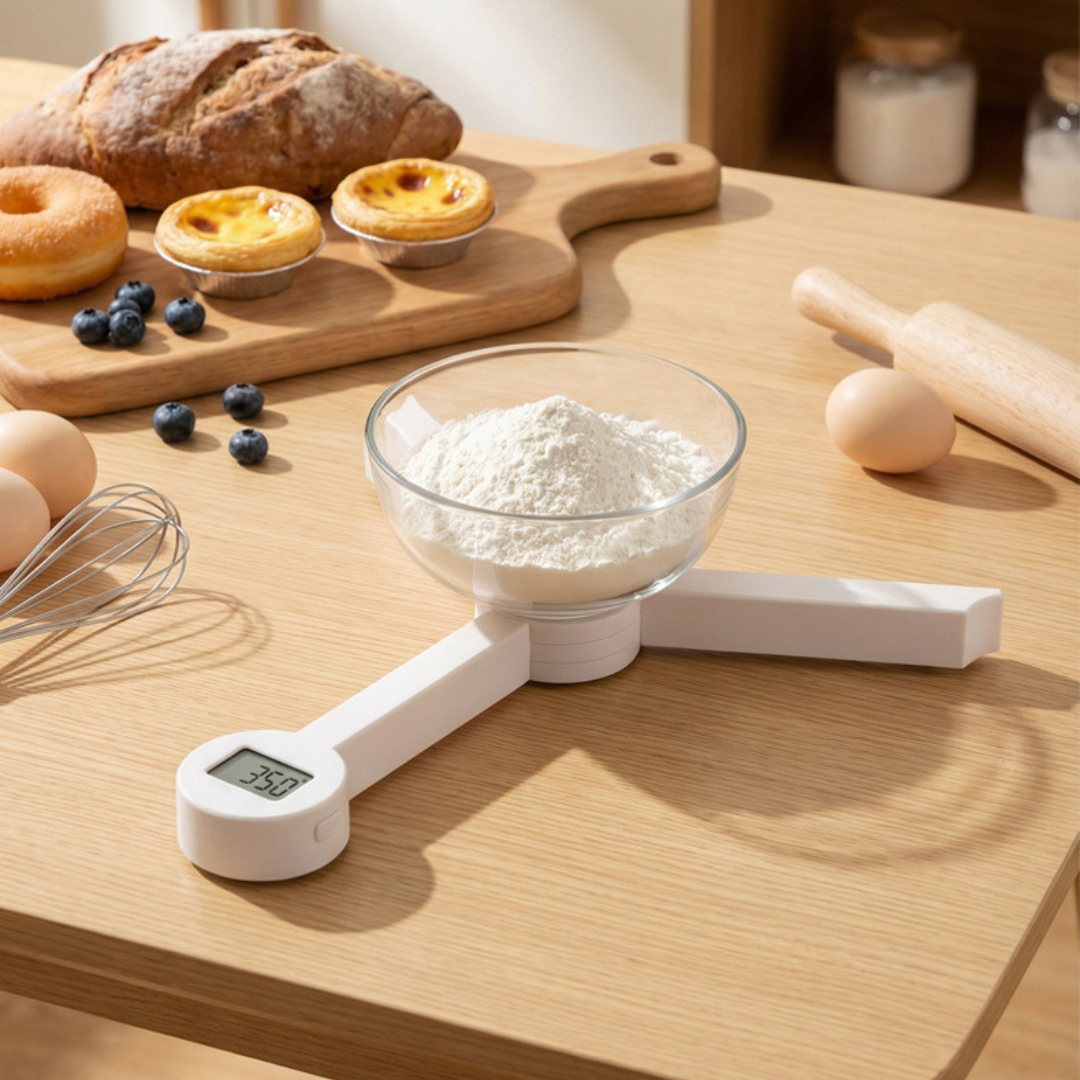 Foldable Digital Kitchen Food Weighing Scale with LCD Display