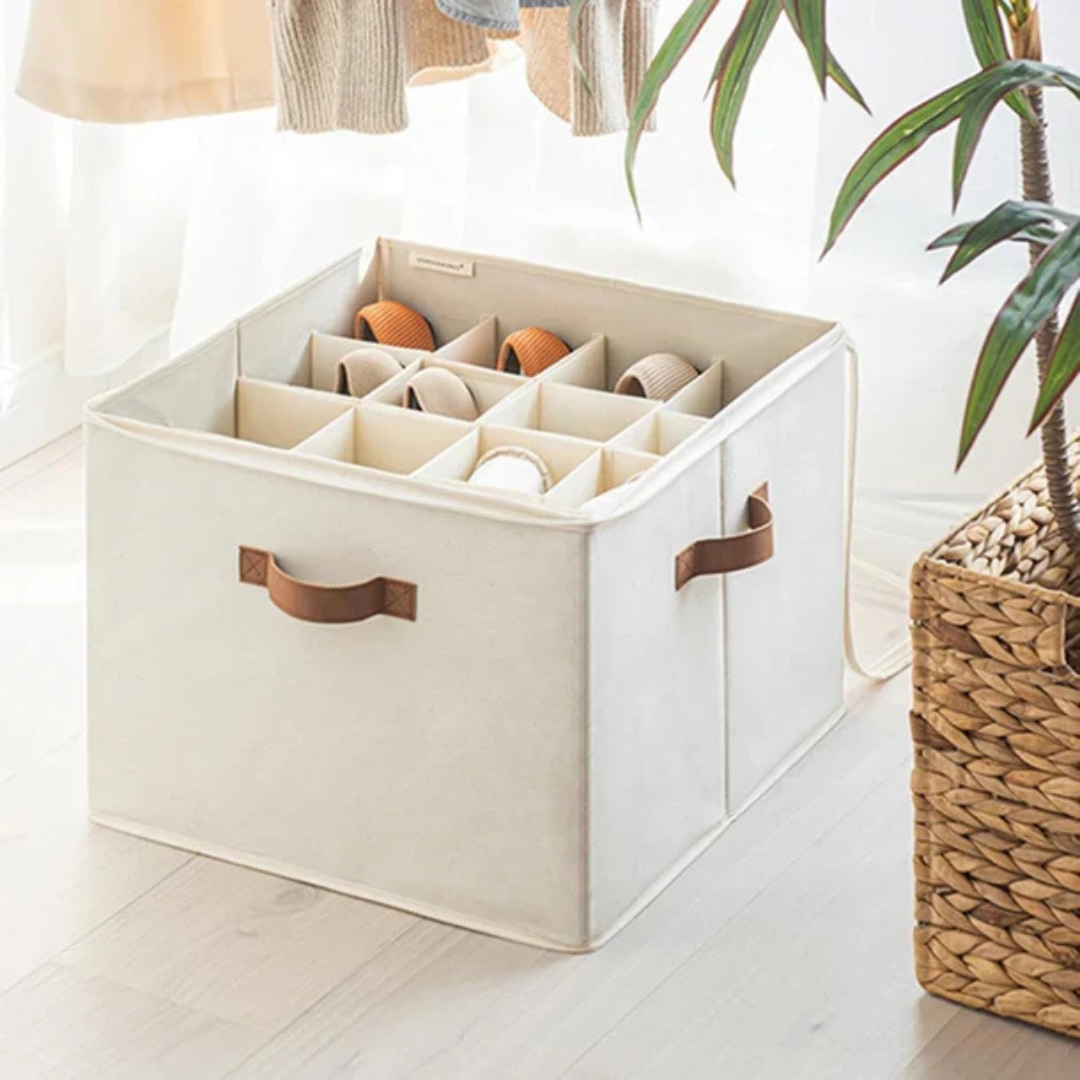 Foldable Adjustable Dividers Shoe Storage Organiser with Clear Cover