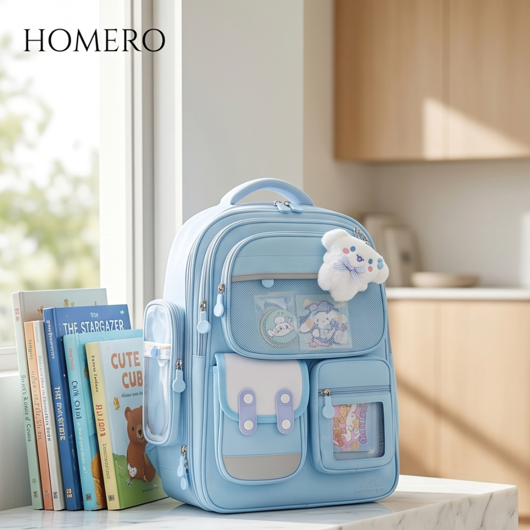 Cute School Kids Spacious Compartments Lightweight Backpack