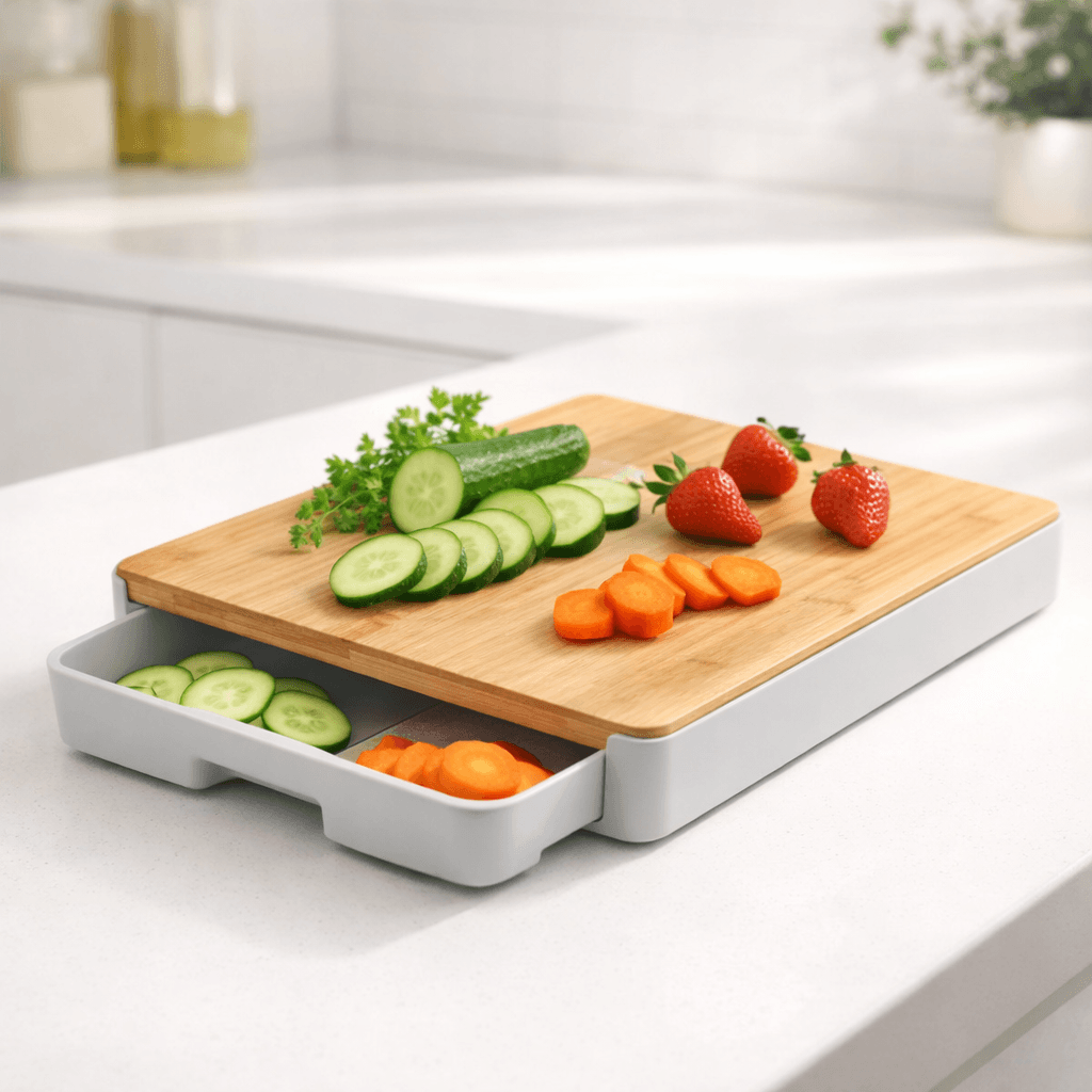 Homero Multipurpose Chopping Board with Removable Pull Out Drawer