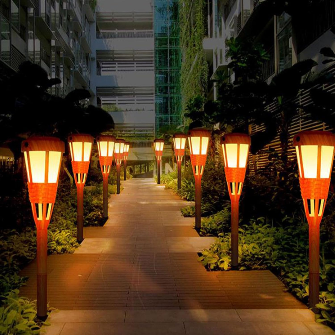 Homero Solar Flame Garden Light Outdoor Waterproof Design