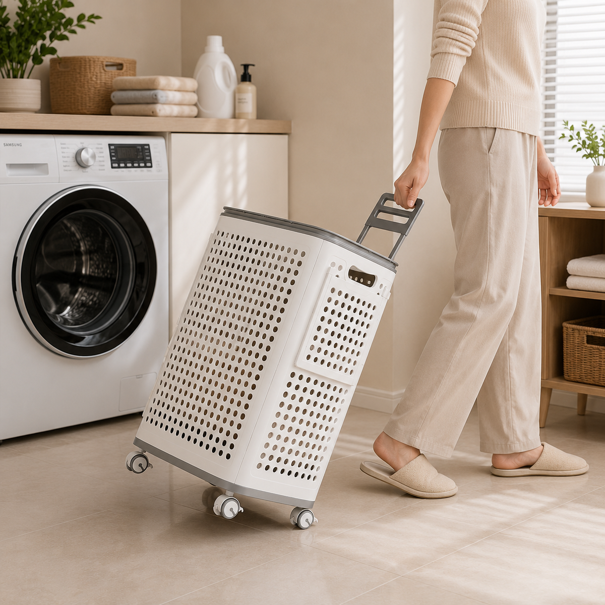 Multi Purpose Laundry Storage Basket with Wheels