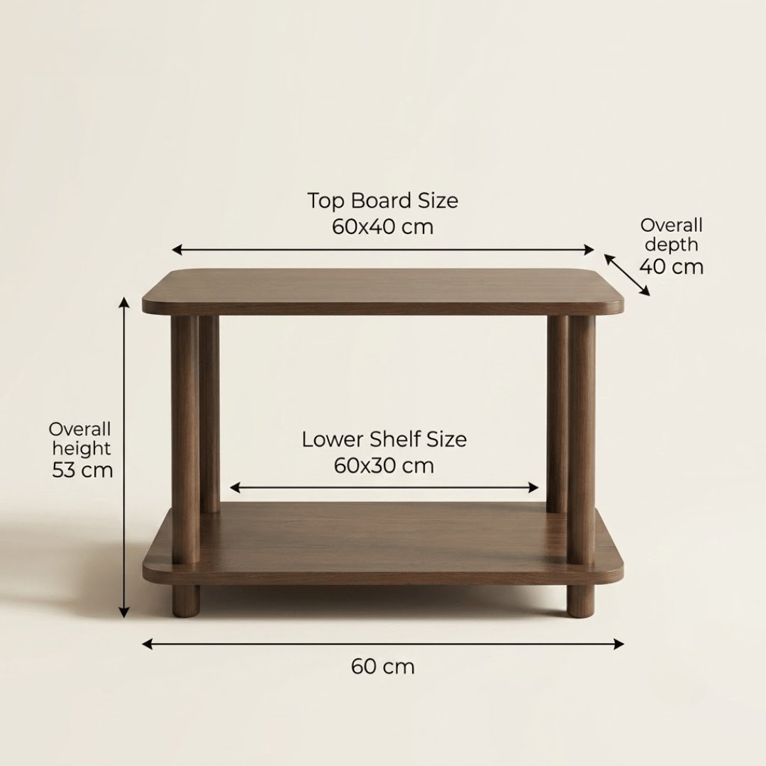 European Style Two Tier Wooden Center Table
