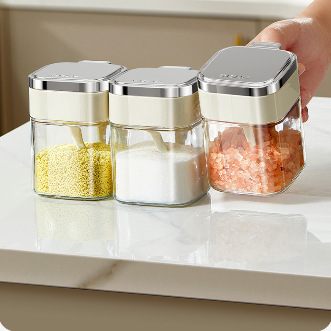 Air Tight Kitchen Seasoning Storage Jar With Capacity (380ml)