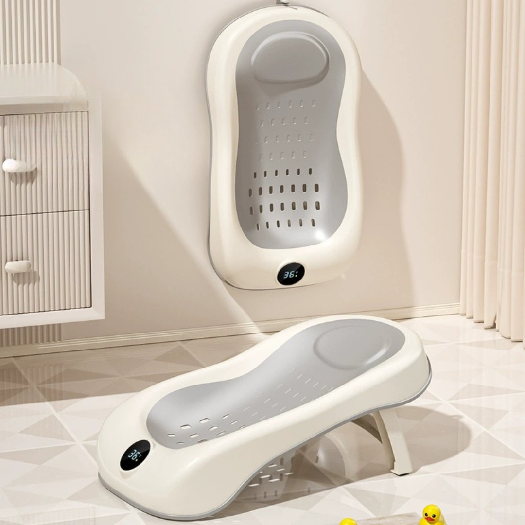 Foldable Baby Bath Comfortable Seat Support with Anti-Slip Base