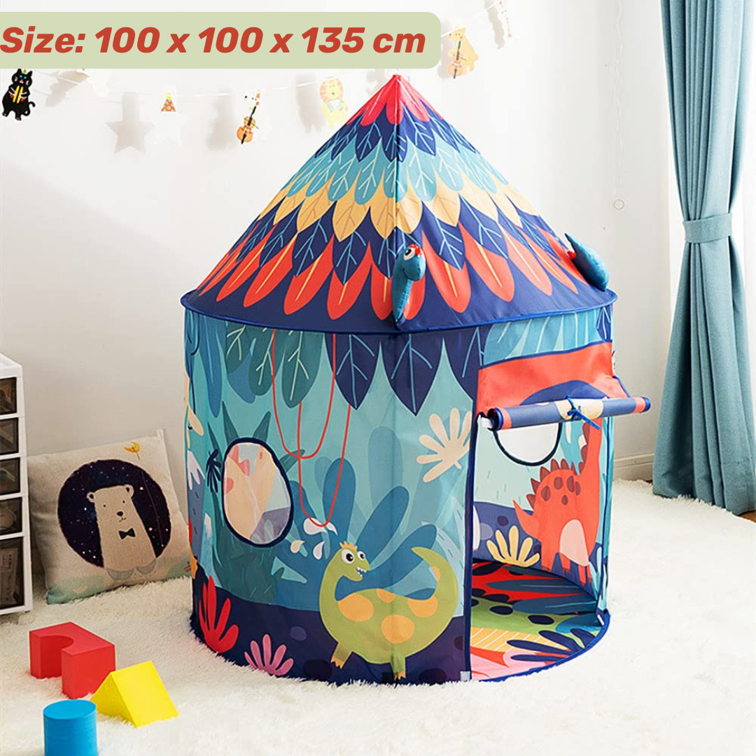 Dinosaur Kids Play Foldable Tent with Ring Game