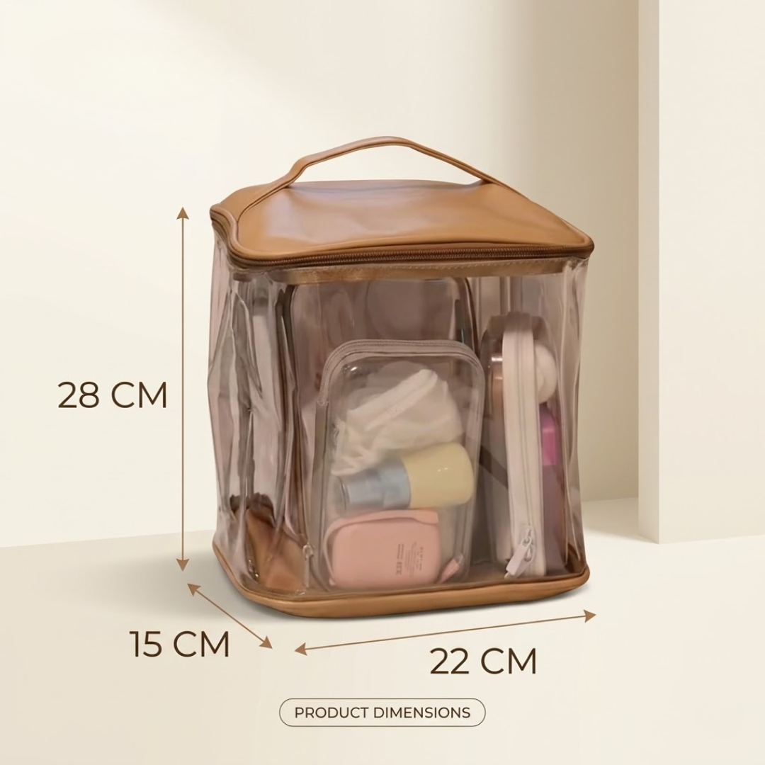 Premium Clear Cosmetic and Bathroom Travel Organiser Bag