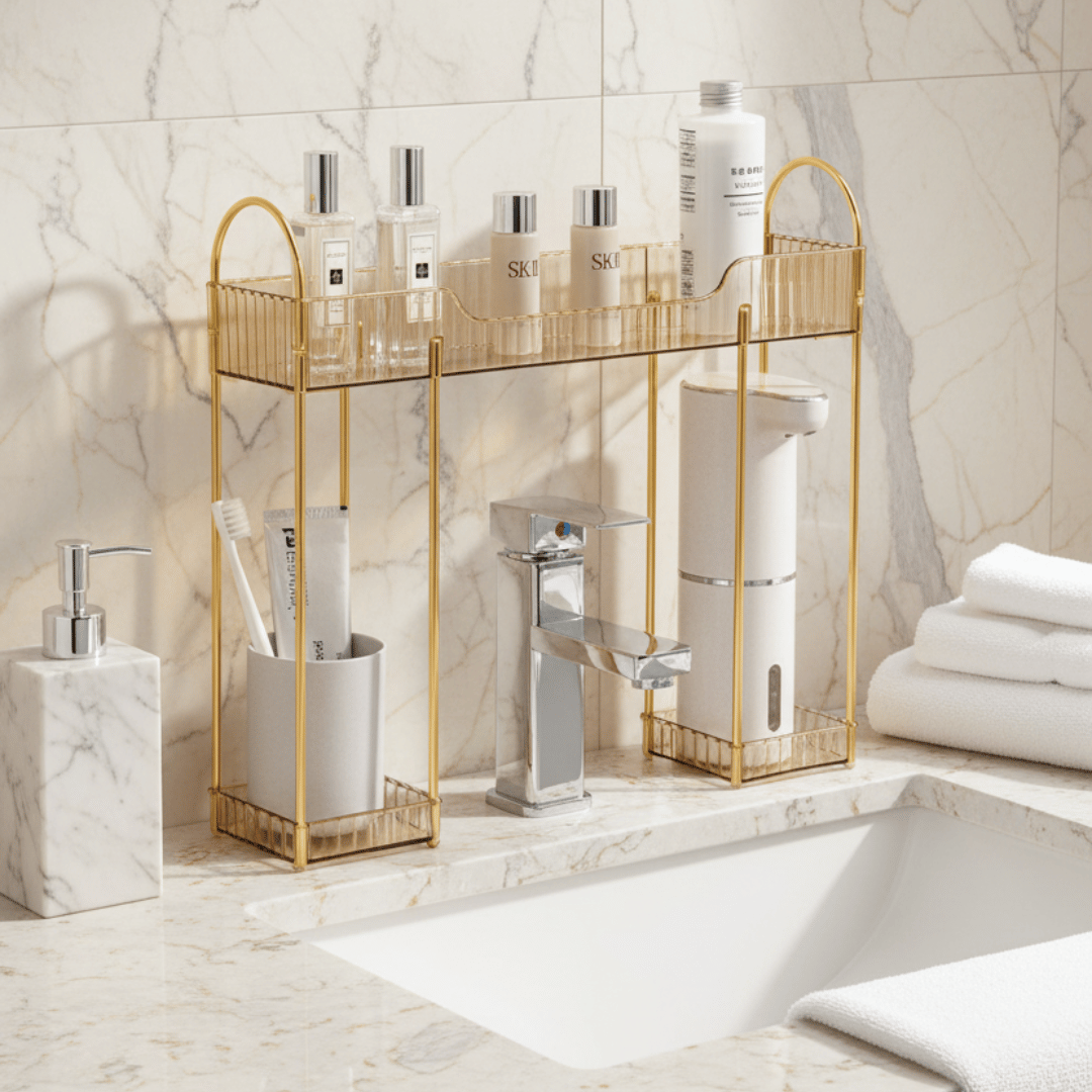 Over Faucet Washbasin Multipurpose Storage Rack
