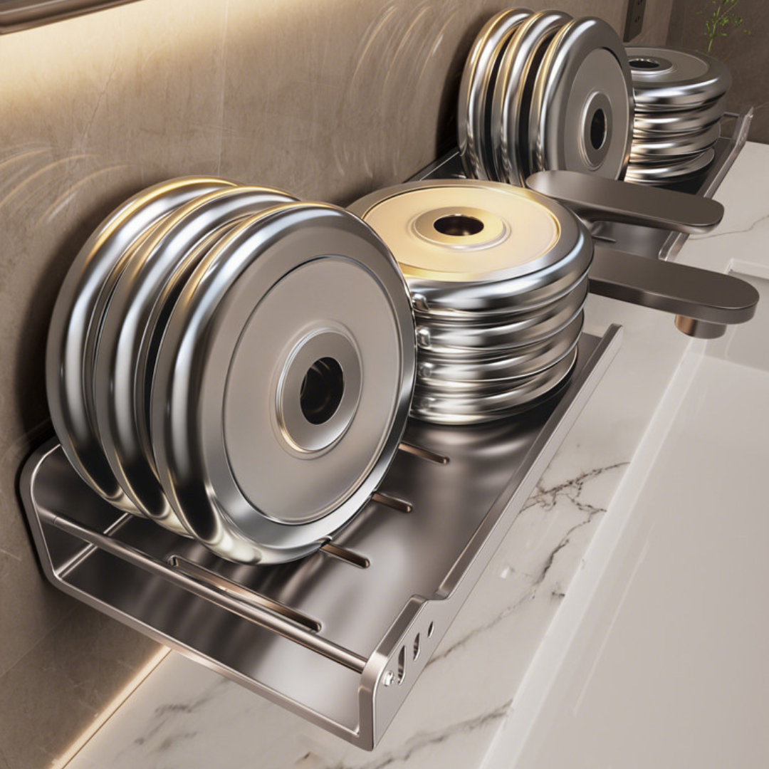 Multipurpose Suction Cup Shelf Drainage Storage Rack