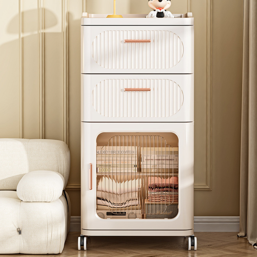 Multi Purpose Plastic Storage Drawer Cabinet with Wheels