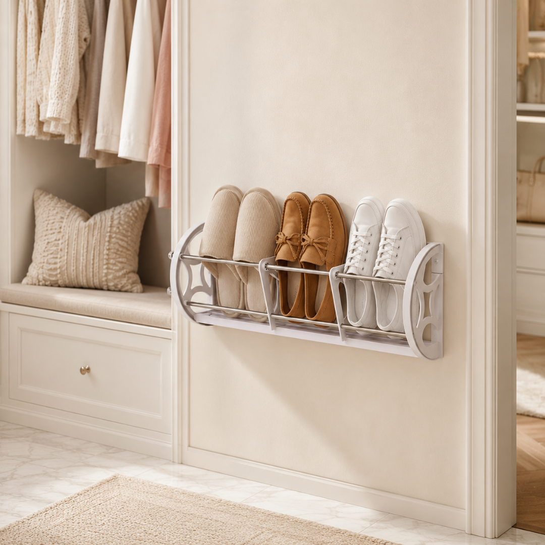 Durable Stainless Steel Wall Mounted Shoe Organizer