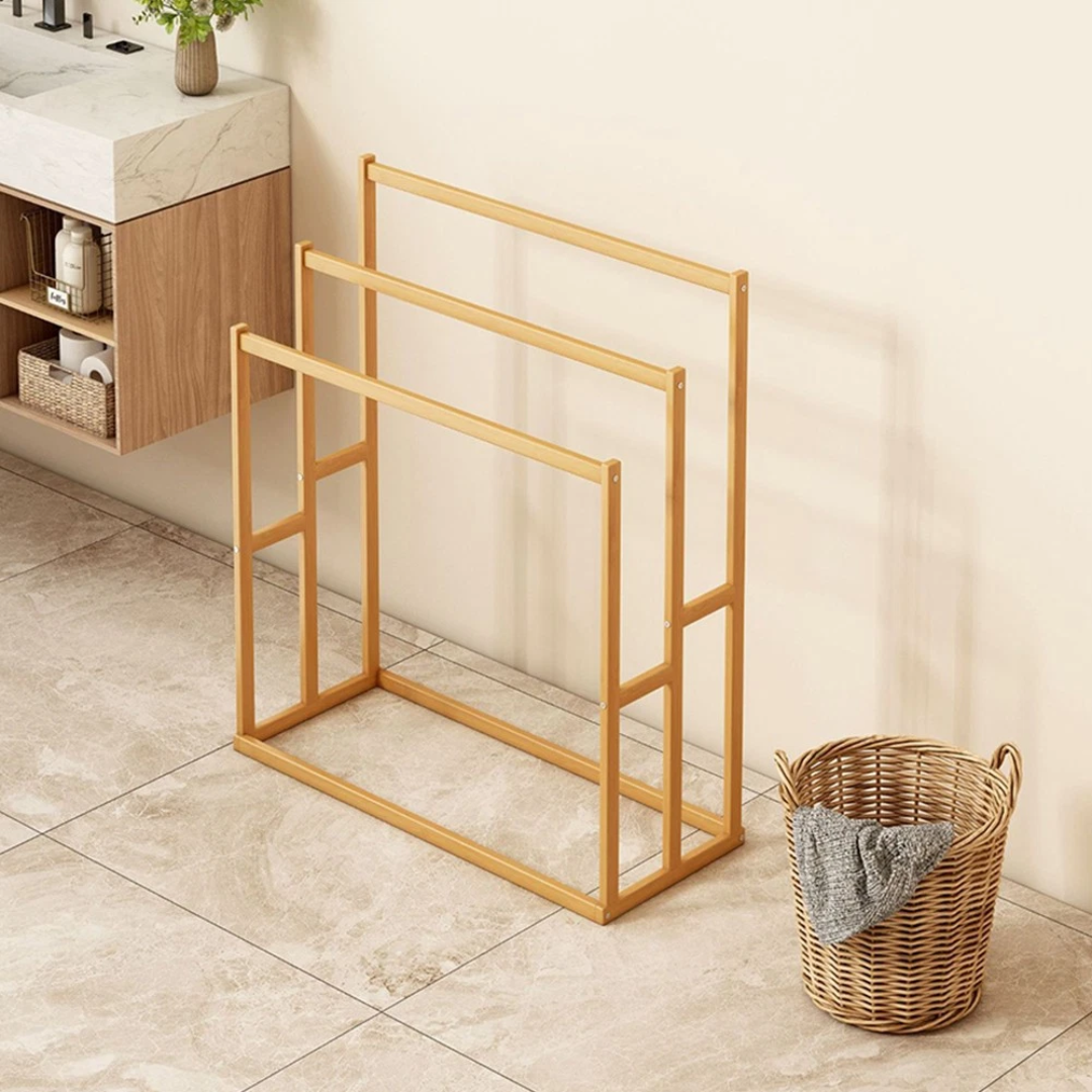 3 Tier Wooden Multipurpose Standing Towel Rack
