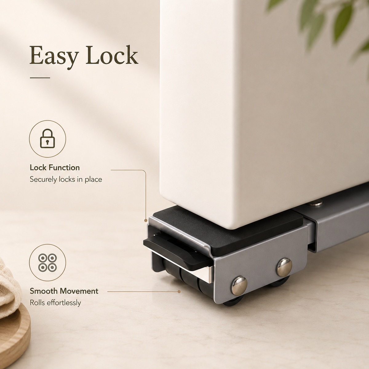 Heavy Duty Appliance Moving Stand with Anti Slip Lockable Roller Base