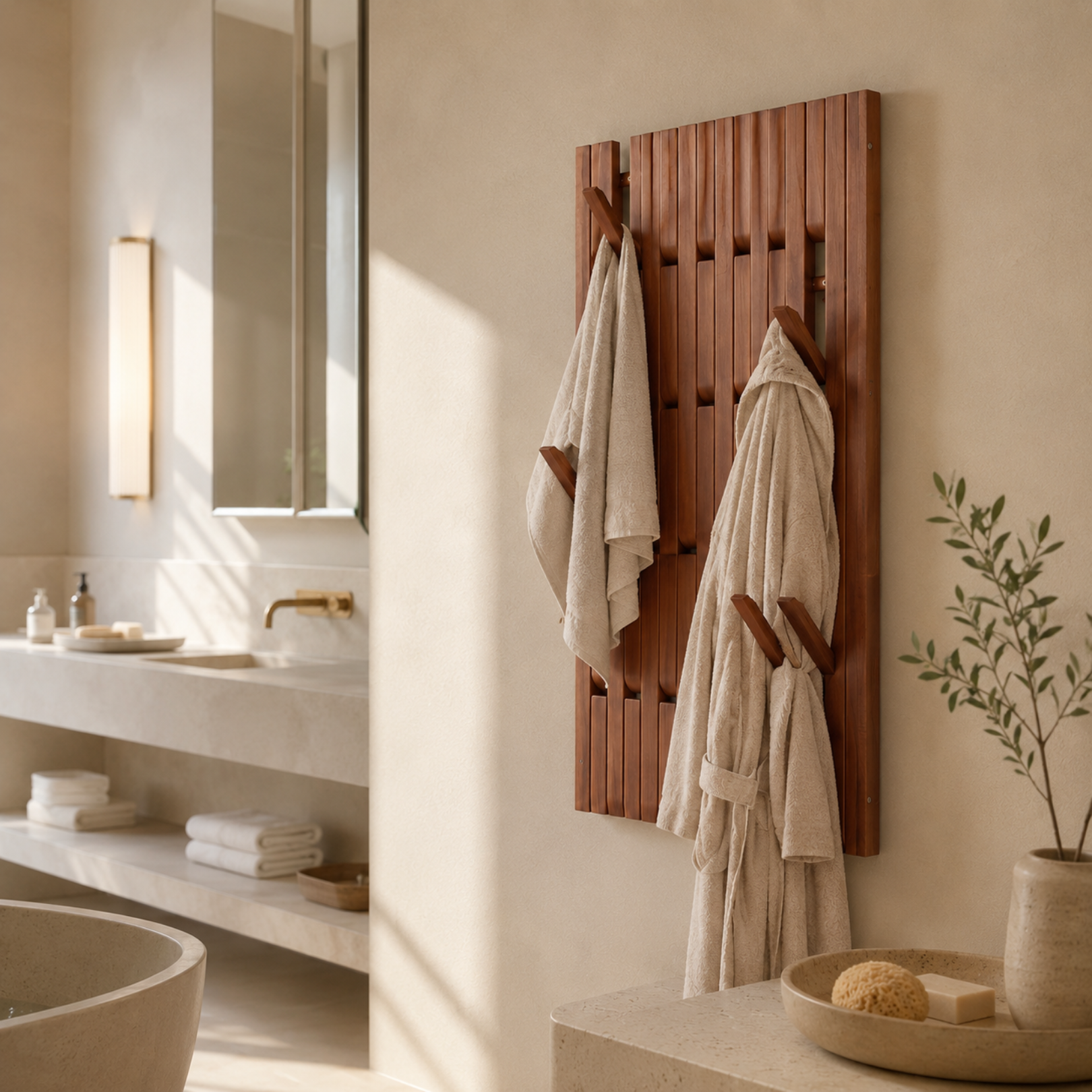 Solid Wood Tree Branch Multiuse Hanger