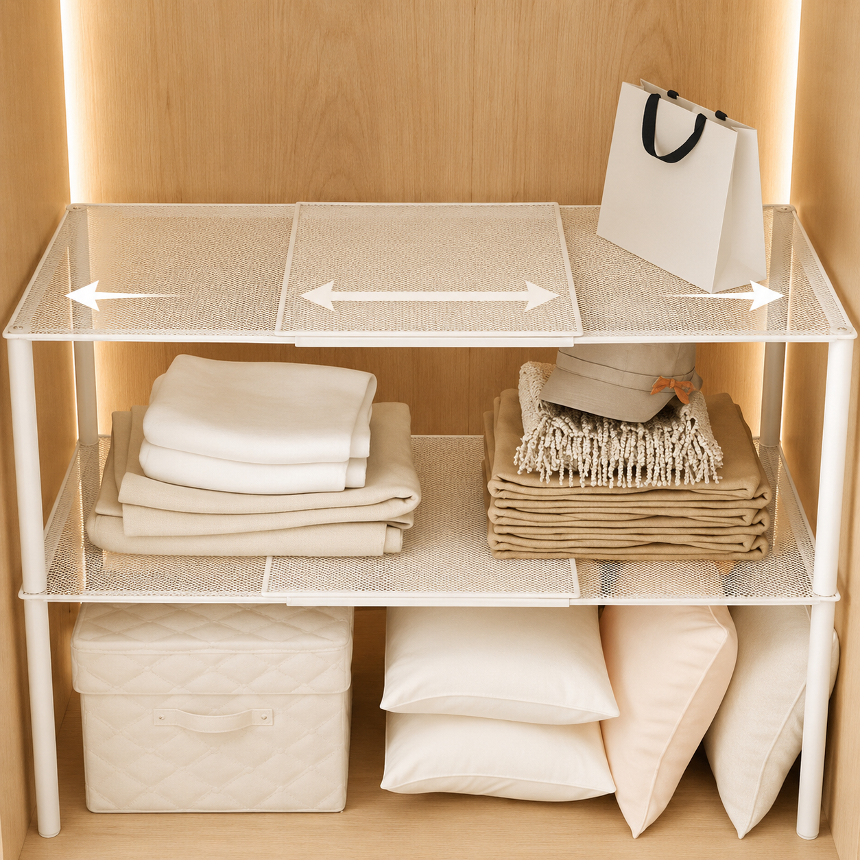Smart Expandable Divider for Wardrobes, Closets & Cabinets