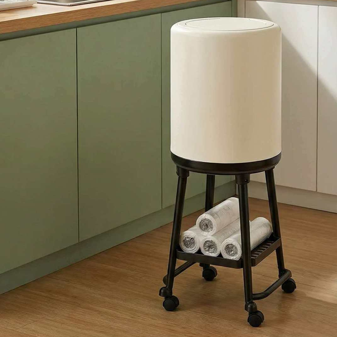 Multipurpose Kitchen Waste Bin with Flip Cover and 360° Wheels