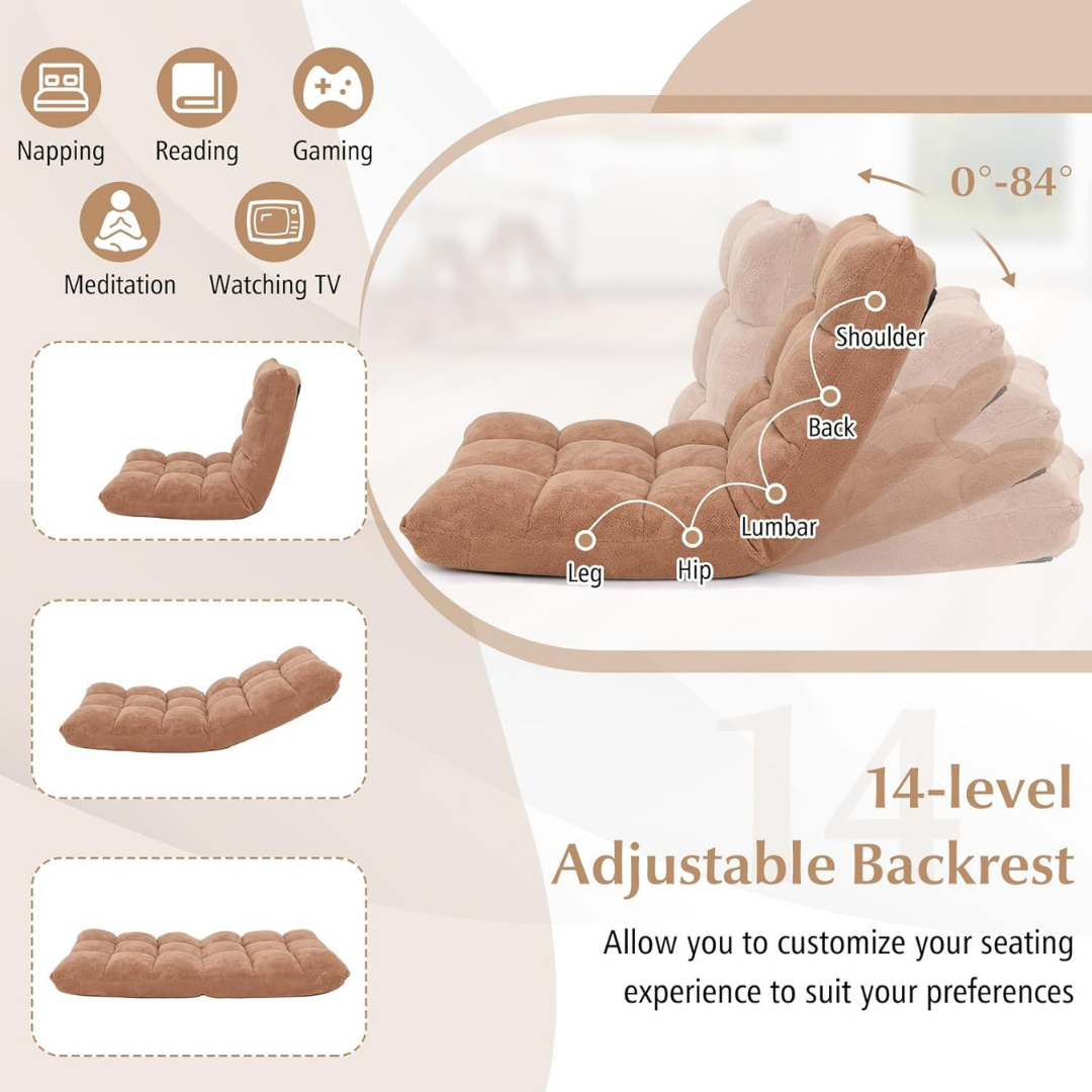 Homero Ultra Comfort Floor Adjustable Multi Angle Position Design Sofa Chair