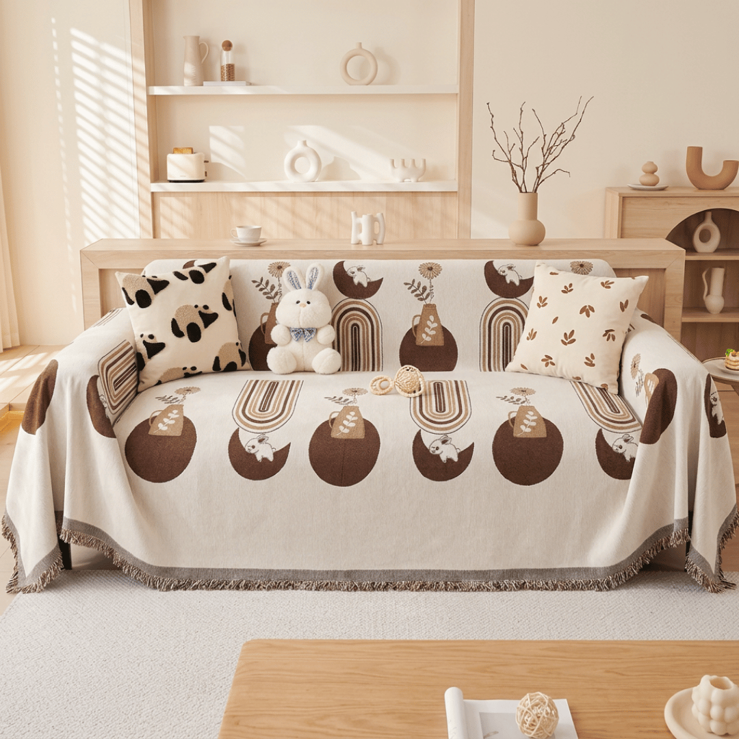 Premium Decorative Living Room Throw Blanket Chenille Sofa Cover