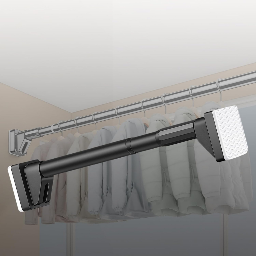 HOMERO Multi-Purpose Stainless Steel Flexible Telescopic Adjustment Rod - 0.5m to 4m