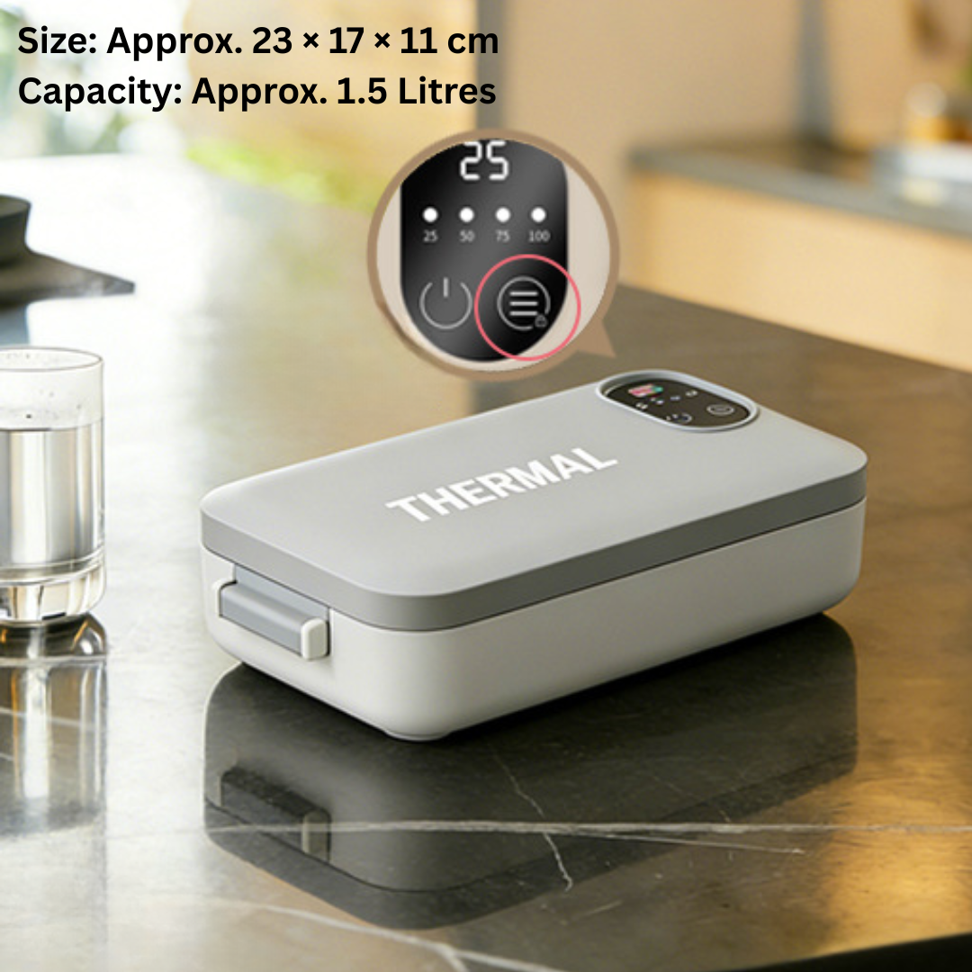 304 Stainless Steel Rechargeable Electric Heating Lunch Box (1.5L)