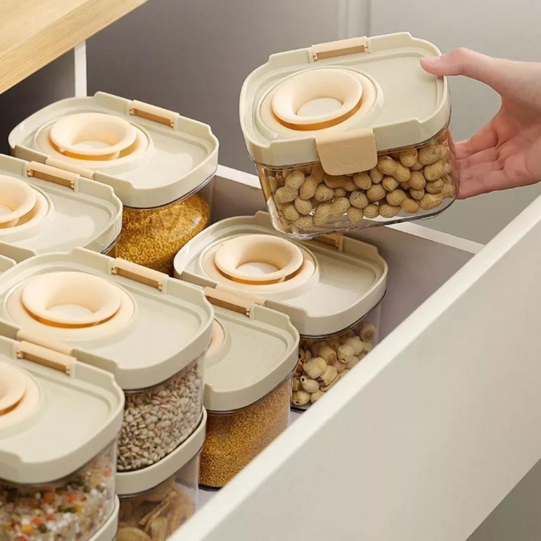 Airtight Kitchen Storage Jars with Sealed Lid