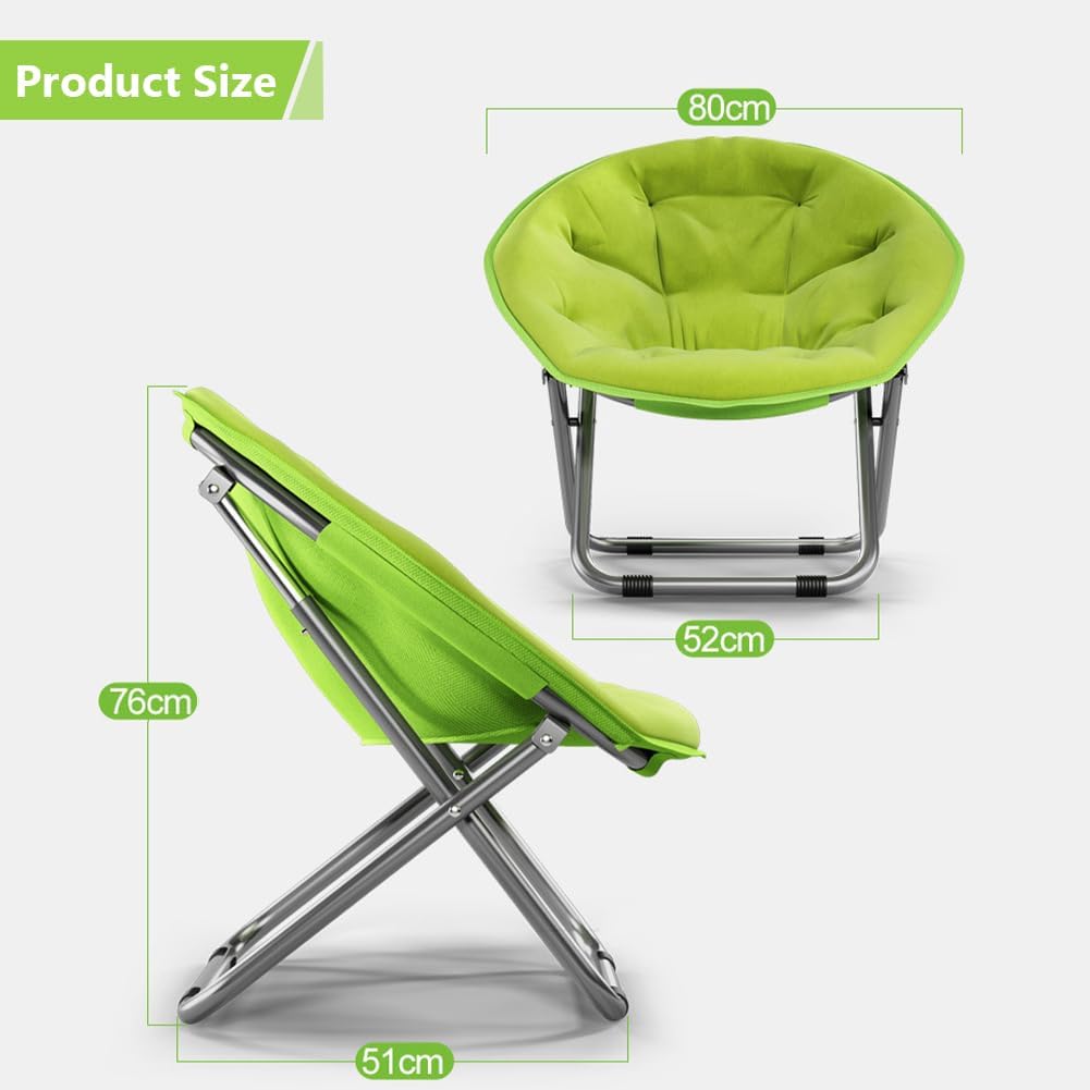 Soft Cushioned Foldable Oversized Moon Saucer Chair